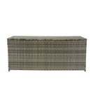 Outdoor Storage Box, Wicker Patio Deck Boxes With Lid, Outdoor Cushion Storage For Kids Toys, Pillows, Towel, Wicker