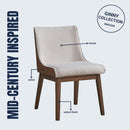 Ginny - Boucle Velvet Side Chair (Set of 2) - Walnut by HouseOfZazla