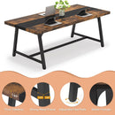 Modern Rectangular Conference Table For 6 - 8 People, Office Executive Desk