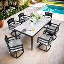 Modern 7PC Outdoor Patio Aluminum Dining Set