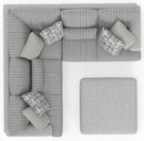 Titan - Sectional With Comfort Coil Seating, Cocktail Ottoman And Accent Pillows Included