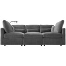 Modern Modular U-Shaped Sofa Bed With Movable Ottoman, USB Ports, Phone Holder by HouseOfZazla
