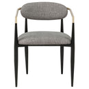 Bradbury Fabric Upholstered Dining Arm Chair Grey (Set of 2)