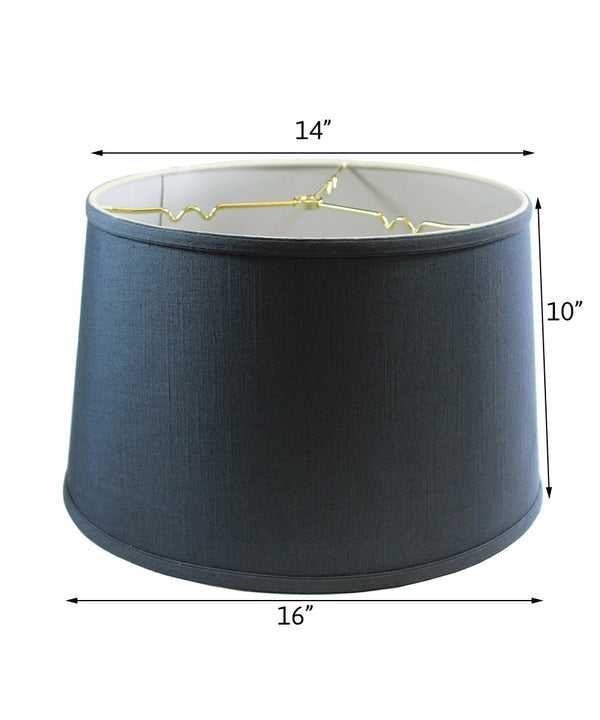 16"W x 10"H Shallow Drum Hard Back Textured Slate Blue, photo 2 of 9