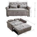 Loveseat Sofa Bed, Pull - Out Couch Sleeper & 2 Pillows by Unique Piece Furniture