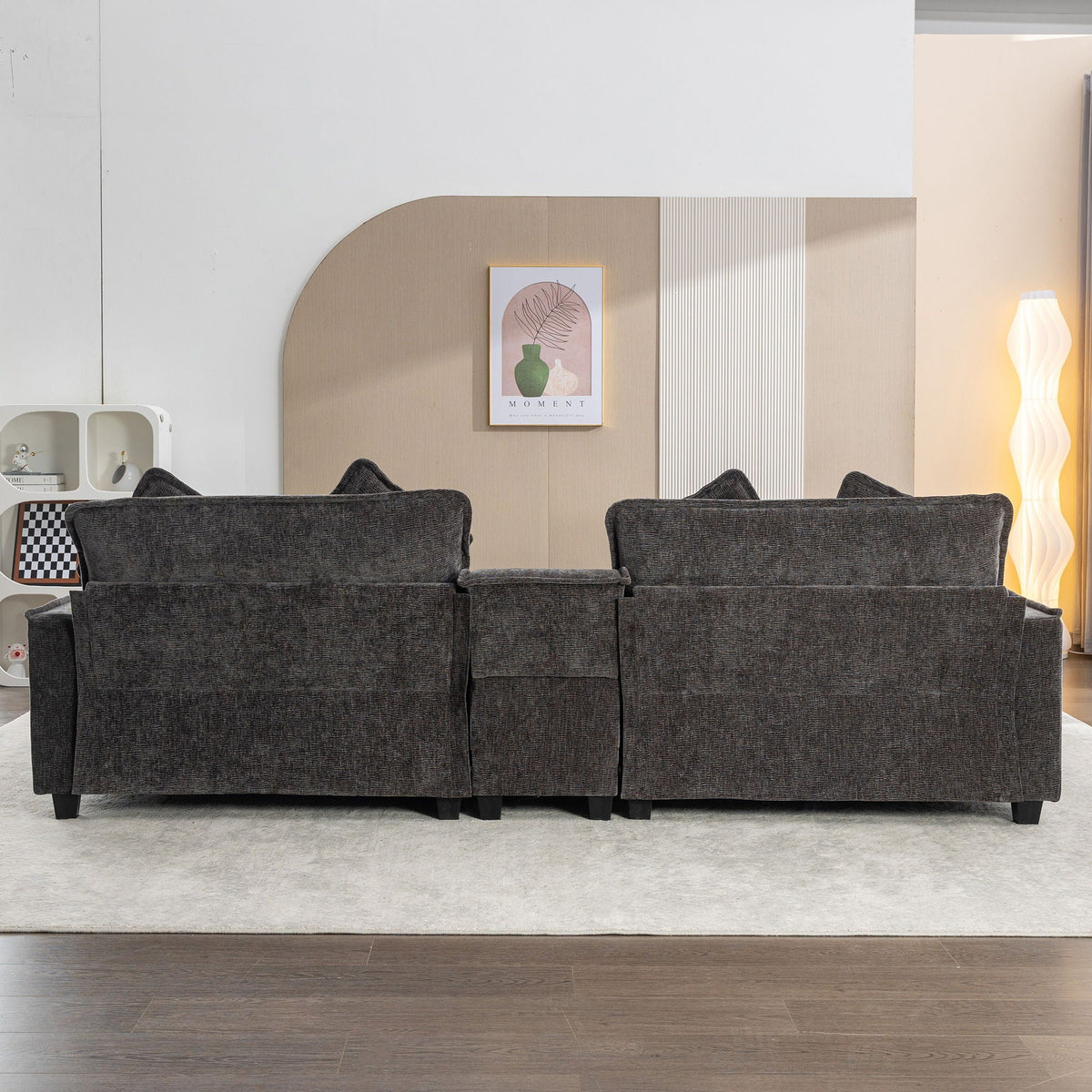 Modern Sectional Sofa With Removable Ottomans, USB Ports, photo 40 of 40