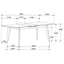 Bellingham - Dining Table With Self Storing Extension Leaf - Black Marble-Look Sintered Stone