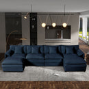 Modern Comfy Deep Seat Modular Sectional Sofa Cloud Couch With Ottoman by HouseOfZazla