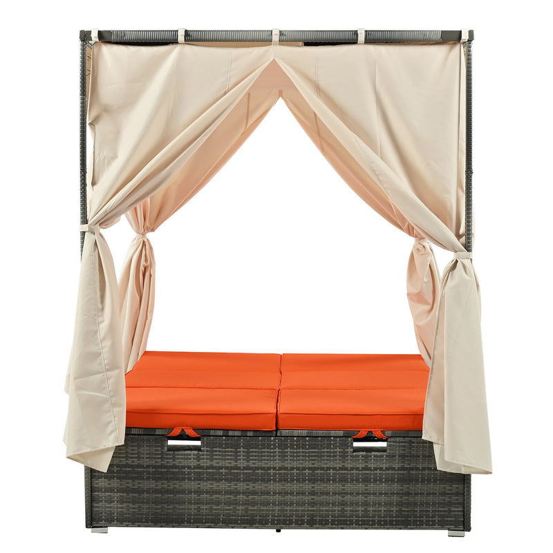 Adjustable Sun Bed With Curtain,High Comfort,With 3 Colors