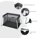 Lightweight Foldable Baby Playpen w/ Carry Bag-Dark Gray by LJGDeals