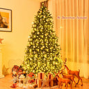 7.5 Feet Artificial Fir Christmas Tree with LED Lights and 1968 Branch Tips by LJGDeals