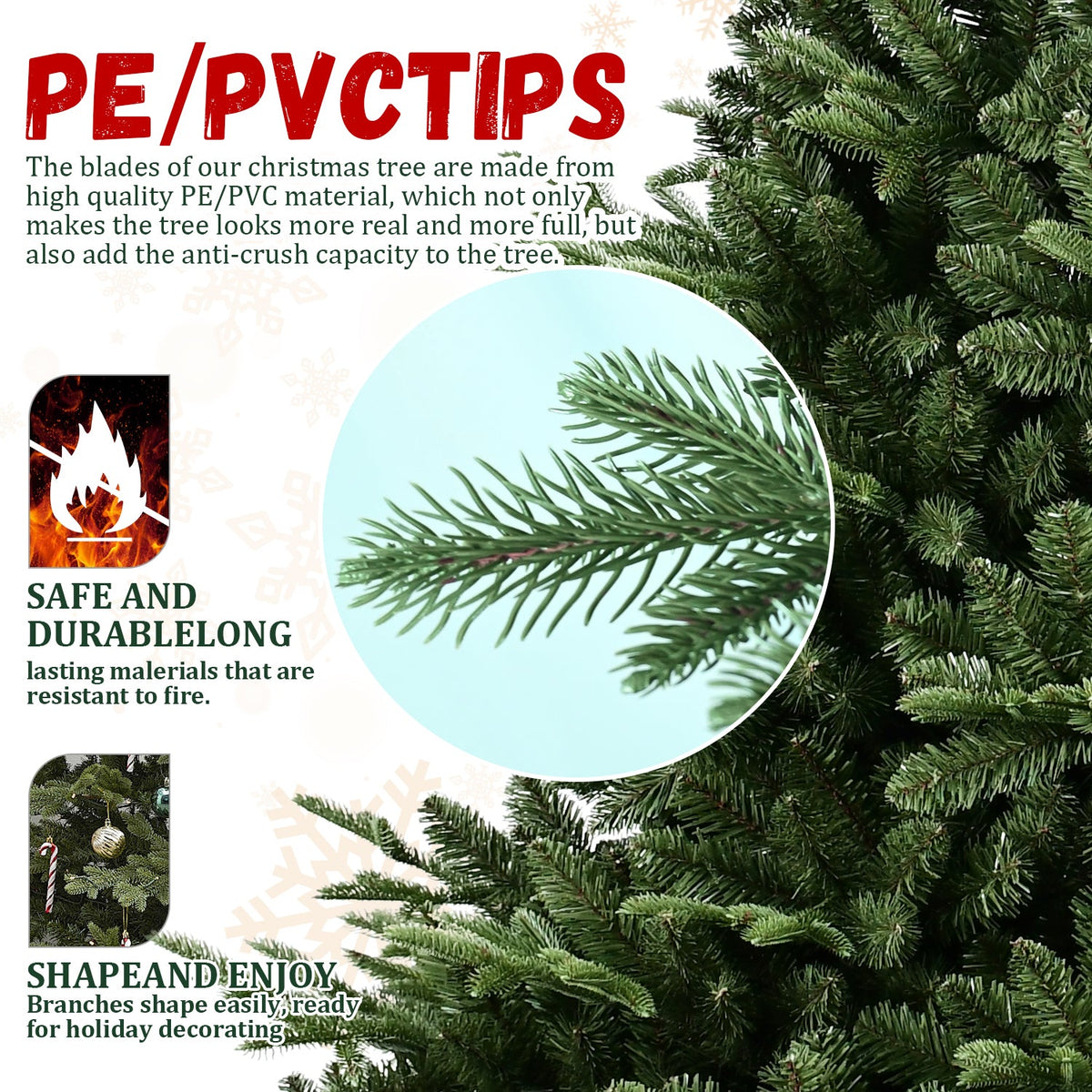 Full-Shaped 5FT Christmas Tree with 1129 Tips, photo 2 of 10