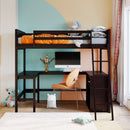 Loft Bed With Shelves With Desk by HouseOfZazla
