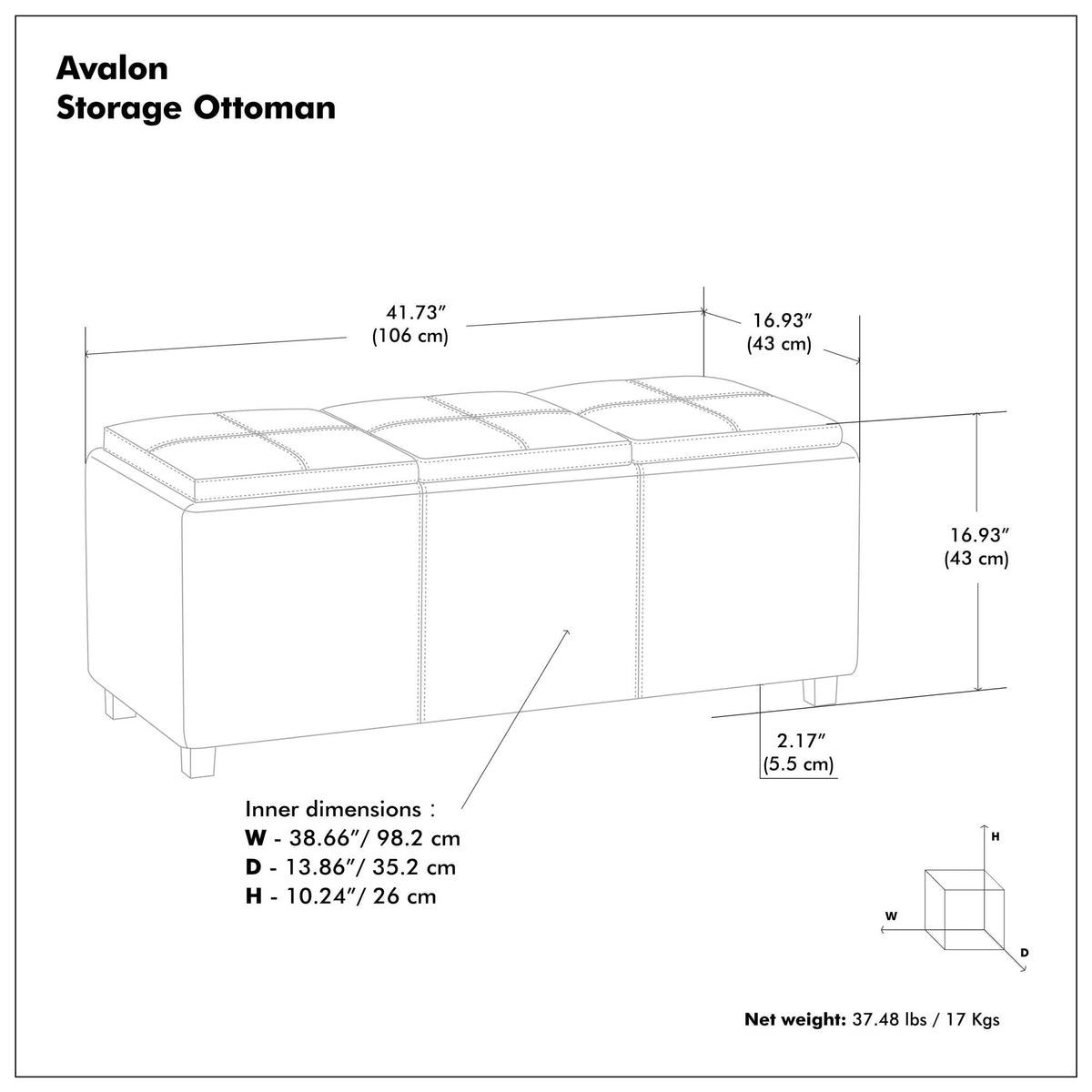 Avalon - Multi Functional Storage Ottoman, photo 22 of 25