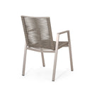 Outdoor Modern Aluminum Dining Chair Set With Rope Sea (Set of 2) by HouseOfZazla
