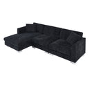 Modern Cloud Sectional Sofa L Shaped Luxury Couch Set With 2 Free Pillows 4 Seat With Oversized Chaise by HouseOfZazla