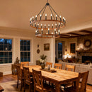 47.24 Inch Large Wagon Wheel Chandelier by HouseOfZazla