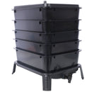 Eco Friendly 5 Layer Worm Compost Bin With 50L Capacity, Easy Setup Plastic Worm Farm Kit - Black by HouseOfZazla