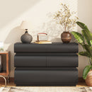 Minimalist Modern 6 Drawer Dresser, Handle Free Design With Wide Storage by Unique Piece Furniture