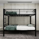 Metal Bunk Bed For Kids, Convertible Bedframe With Ladders & Guardrail by HouseOfZazla