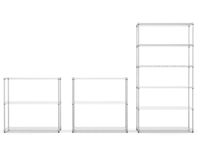 2 Pack 3 Tier Shelf Wire Shelving Unit