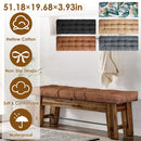 Bench Seat Cushion For Indoor Outdoor Furniture Non Slip Long Chair Cushion with Ties Strap Waterproof Swing Cushion 51.18x19.68IN For Garden Patio Ba