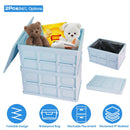 2Pcs 30L Collapsible Storage Bins With Dustproof Lid Waterproof Interior Bag Handle Stackable Storage Box Container Utility Organizer Crate For Campin