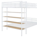 Bunk Bed With 5 Tier Shelves