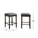 Arnhem Wood Upholstered Swivel Counter Height Stool, Set of 2