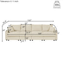 Modern U-Shaped Couch with Storage and Ottomans