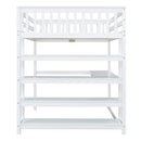 Loft Bed With Storage Shelves And Under Bed Desk by HouseOfZazla