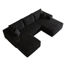 107" Cloud Sectional Sofa with Ottoman