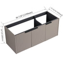 Contemporary Wall Mounted Bathroom Vanity With Soft Close Doors by HouseOfZazla