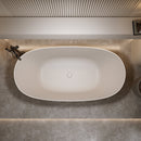 69'' Freestanding Bathtub Resin Stone Soaking Bathtub