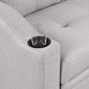 80.3" Pull Out Sofa Bed Modern Padded Upholstered Sofa Bed, Linen Fabric 3 Seater Couch with Storage Chaise and Cup Holder, Small Couch for Small Spaces