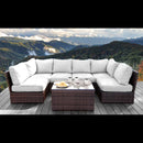 Comfortable Modern Patio Rattan Sectional Set With Cushions by Unique Piece Furniture