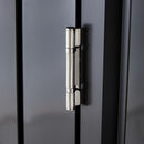 Outdoor Storage Shed, Metal Steel Garden Shed With Single Lockable Door, Small Shed Outdoor Steel Utility Tool Shed For Backyard Patio Garden Lawn - Black by HouseOfZazla