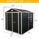 Resin Outdoor Storage Shed Kit Perfect To Store Patio Furniture - Black by HouseOfZazla