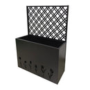 Tall Metal Planter with Trellis