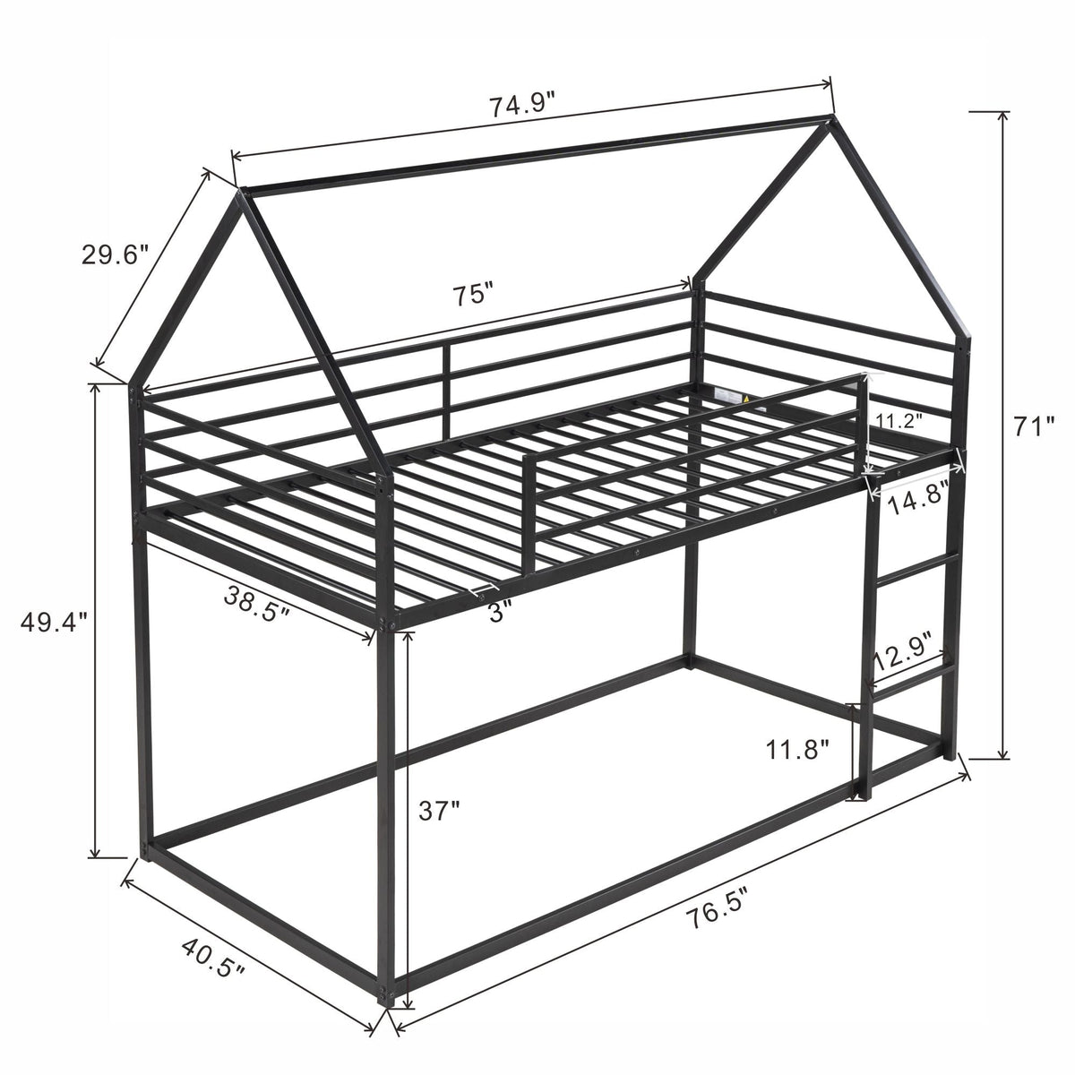 House Bunk Bed With Built In Ladder, photo 22 of 26
