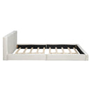 Upholstered Platform Bed, Grounded Bed With Solid Frame by HouseOfZazla