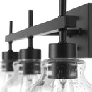 Bunbury 5-Piece "All-in-One" Bathroom Set, Matte Black, 3-Light Vanity Light Combo by LampsUSA