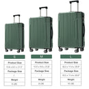 GigaTech 3-Piece Hard Shell Luggage Set (Green)