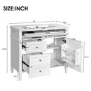Bathroom Vanity With Top Sink, 2 Drawers And Tip Out Drawer by HouseOfZazla