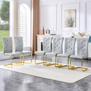 Elegant Design Alligator Skin Upholstered Dining Chairs