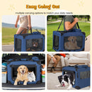 40'' Soft Dog Crates Kennel with 3 Doors and Fleece Mat by HouseOfZazla