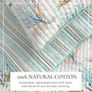 Coastal Printed Cotton Quilt Set - Santa Barbara Collection by Great Bay Home