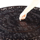 Aluminum 44-in Round Propane Fire Table with Beads, Covers and Lid