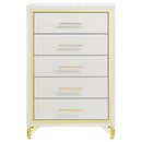 Lucia 5-drawer Bedroom Chest of Drawers White