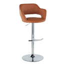 Margarite - Contemporary Ajustable Barstool With Swivel With Rounded T Footrest (Set of 2) by HouseOfZazla